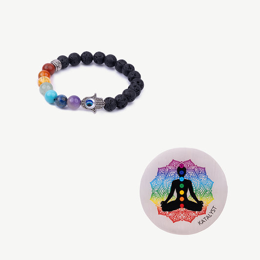 7 Chakra Combo (Bracelet & Bracelet Charger - 2 Items)
