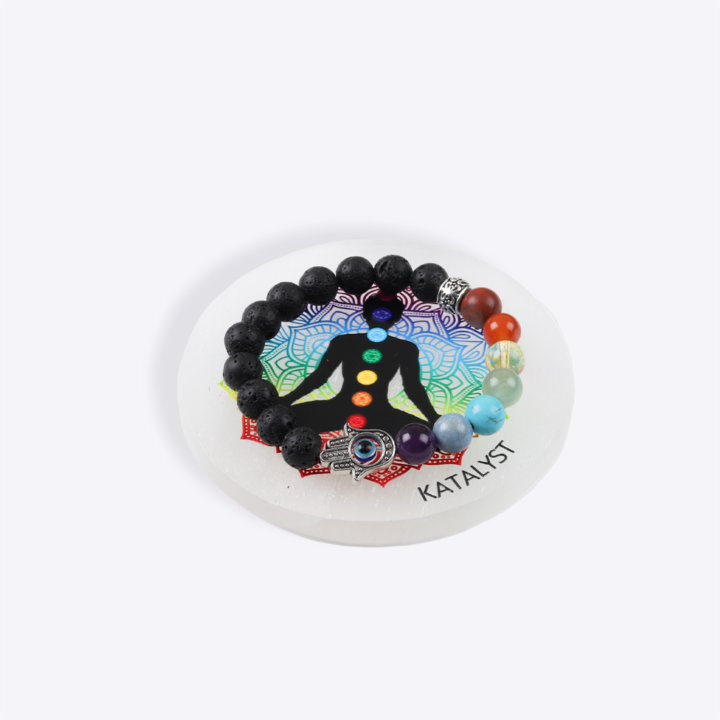 Bracelet Charging Selenite Plate - Seven Chakra