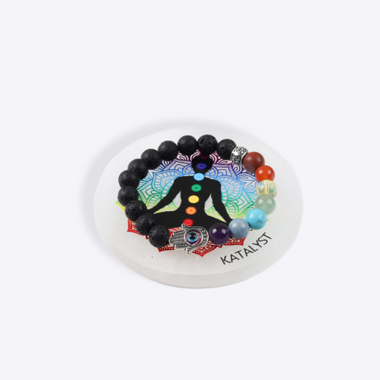 Bracelet Charging Selenite Plate - Seven Chakra